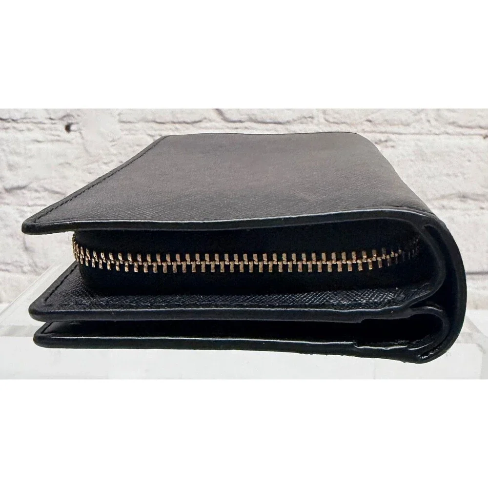 Kate Spade Saffiano Leather Compact Bifold Wallet w/ Zip-Around Coin Compartment